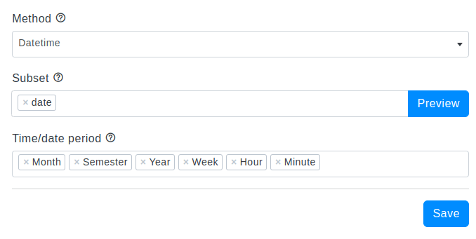 Manage Date and Time in visual machine learning