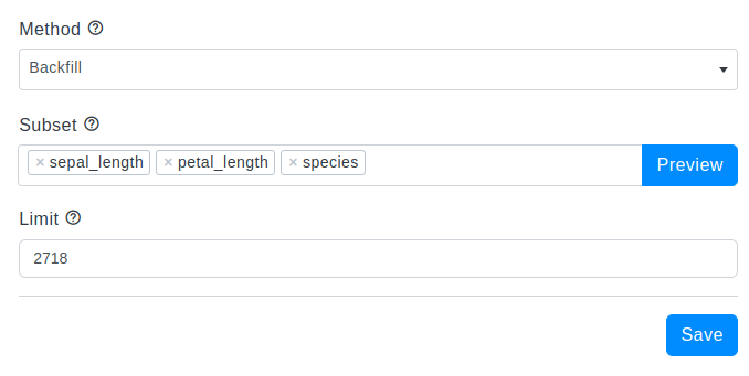 handle missing values in otasai